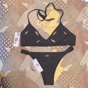 NWT GiGi C Bikini Set-Cutout-Brazilian Cut